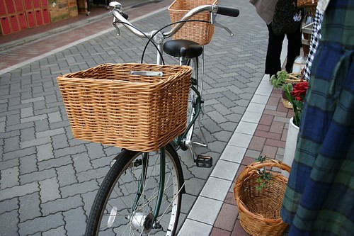 籐 かご 自転車