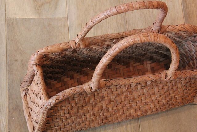 山ぶどうボストン型かごバッグ