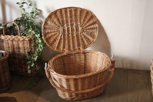 柳　自転車カゴ＊　天然素材の自転車バスケット