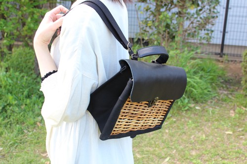 かご・バスケット・雑貨 - menui | 革とカゴとクボさん【3wayで使え革