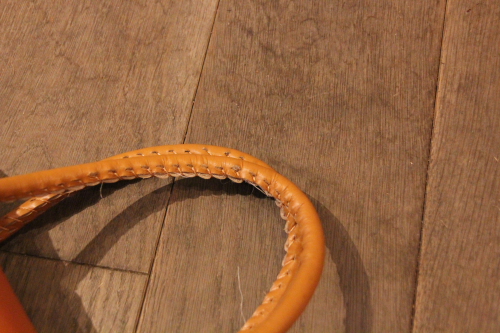 ケニアのかご　バナナバッグレザーフラップ