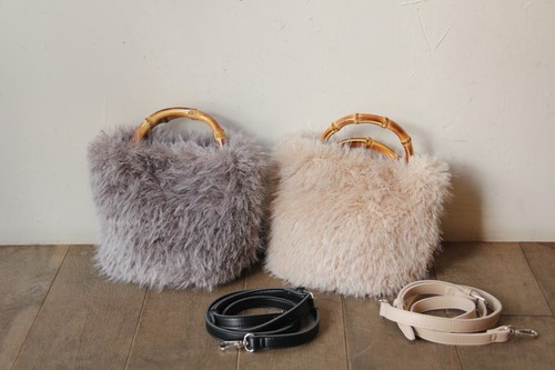 かご・バスケット・雑貨 - menui | E7848 BAMBOO FUR SHOULDER (IVORY