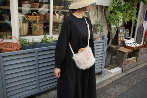 かご・バスケット・雑貨 - menui | E7848 BAMBOO FUR SHOULDER (IVORY