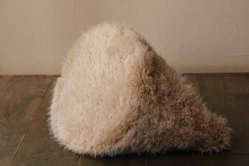 バンブーハンドルフェイクファートートかごバッグ