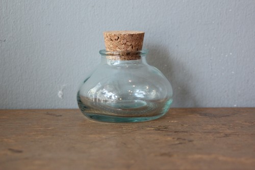 スペインガラスのミニコルクボトル