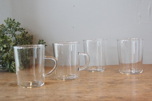 耐熱ガラスマグとガラスカップ