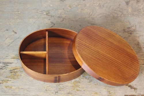 ヒノキの総スリ曲げわっぱ弁当箱