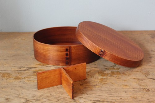 ヒノキの総スリ曲げわっぱ弁当箱