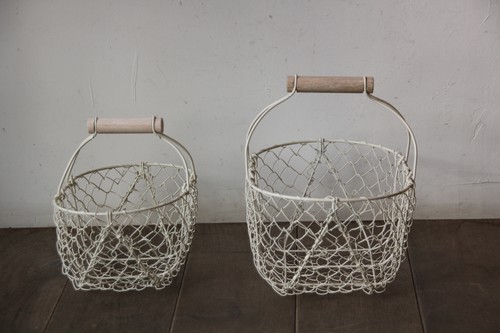 アイアンチキンメッシュワンハンドルバスケット