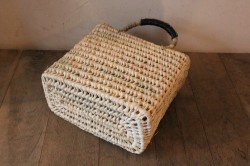 椰子で編んだ角型マルシェかごバッグ