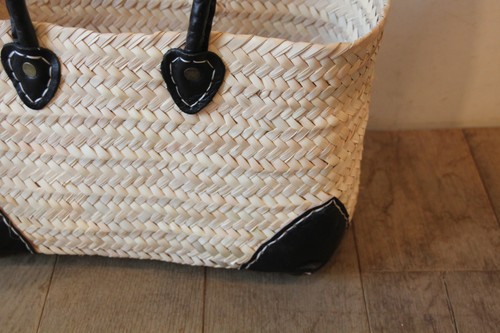 椰子で編んだ角型マルシェかごバッグ