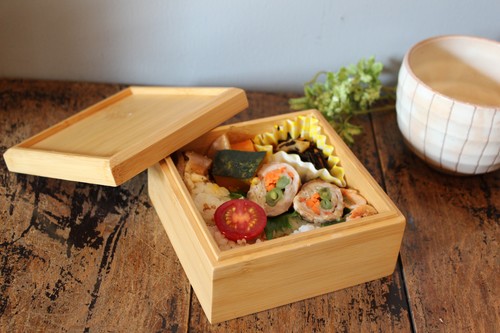 竹の二段お弁当箱