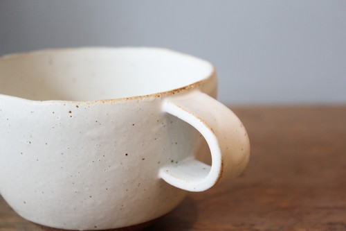 たたら作りの日本製陶器マグカップ