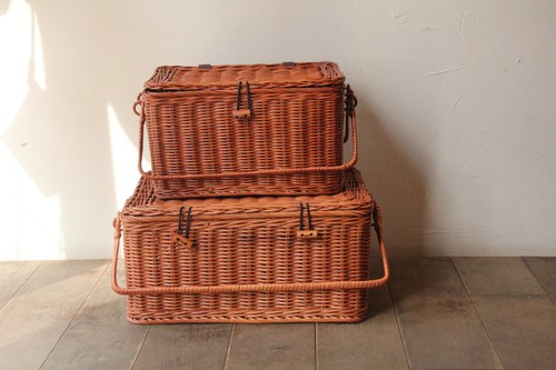 かご・バスケット・雑貨 - menui | 人気！！【ラタン蓋付きバスケット