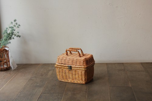 籐ラタンピクニックバスケット