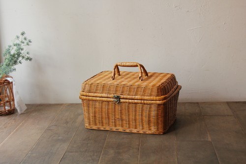 籐ラタンピクニックバスケット