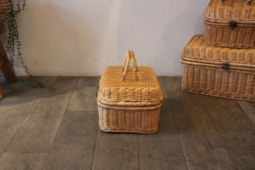 籐ラタンピクニックバスケット