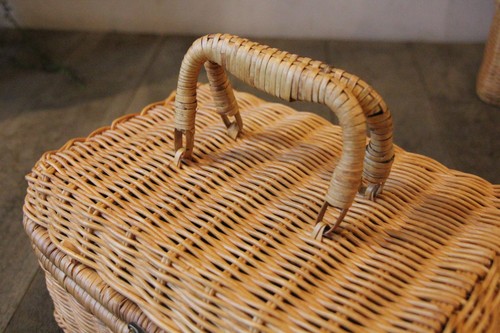 籐ラタンピクニックバスケット