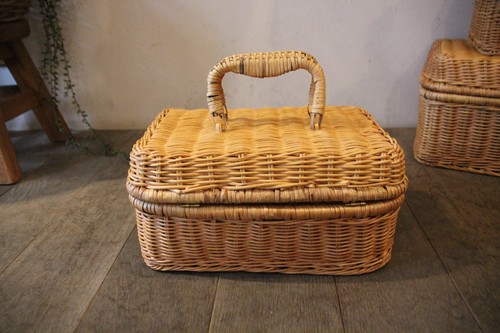 籐ラタンピクニックバスケット