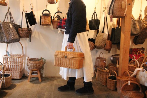 籐ラタンピクニックバスケット