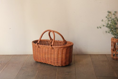 ラタンお買い物かごバッグ籐のバスケット