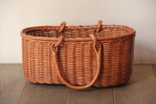 ラタンお買い物かごバッグ籐のバスケット