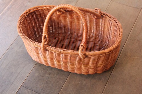 ラタンお買い物かごバッグ籐のバスケット