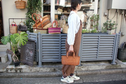 ラタンお買い物かごバッグ籐のバスケット
