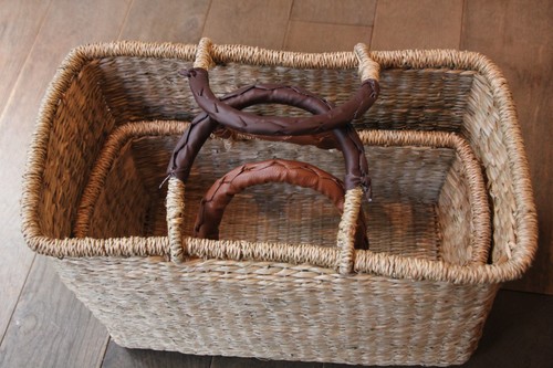 シーグラスレクトバスケット大きめサイズ