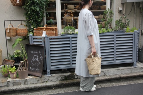 シーグラスtallバスケットは収納かごやインテリアかごにおすすめです