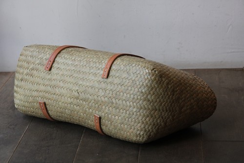 menuiオリジナルシーグラスレザーハンドルかごバッグ