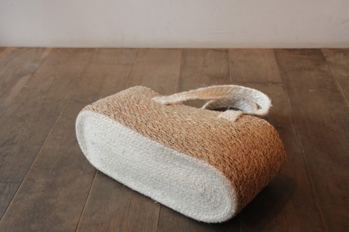 ジュートハンドルのシーグラスかごバッグ