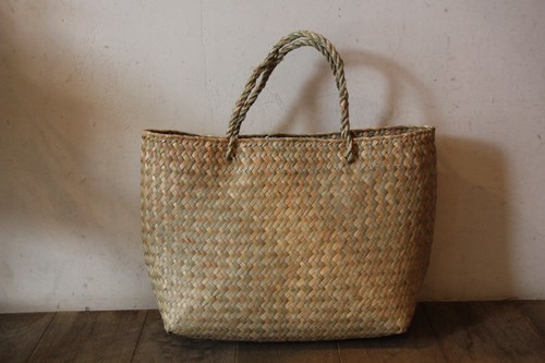 シーグラススクエアかごバッグ