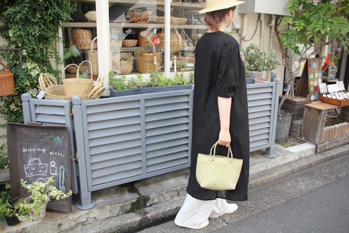 シーグラススクエアかごバッグ