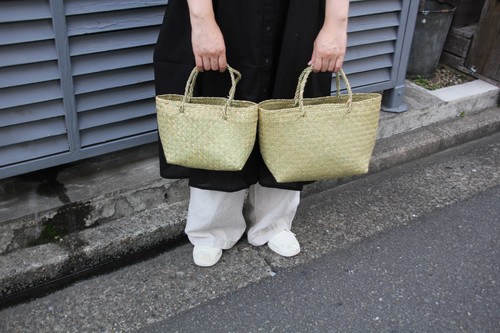 シーグラスレクタングルかごバッグ