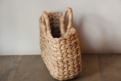 ウォーターヒヤシンスリングハンドルかごバッグ