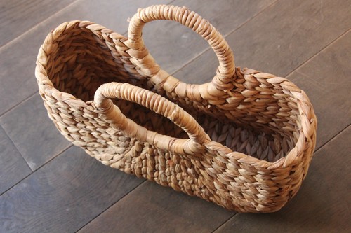 ウォーターヒヤシンスリングハンドルかごバッグ