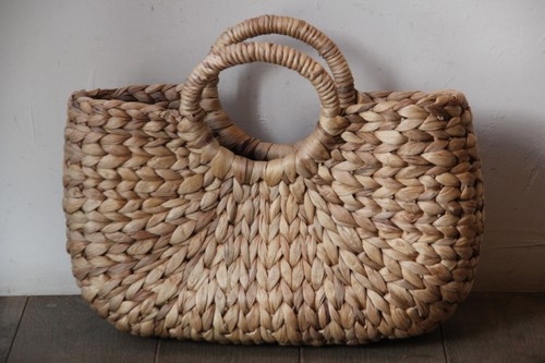 ウォーターヒヤシンスリングハンドルかごバッグ