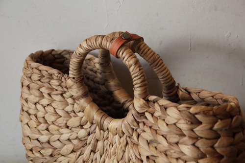 ウォーターヒヤシンスリングハンドルかごバッグ