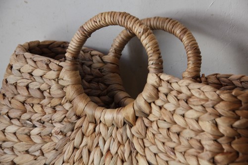 ウォーターヒヤシンスリングハンドルかごバッグ