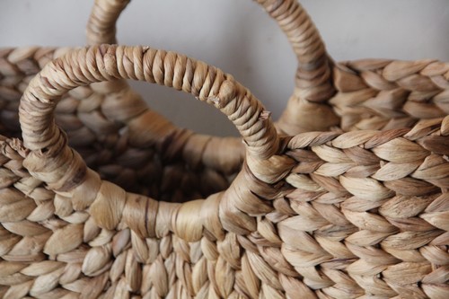 ウォーターヒヤシンスリングハンドルかごバッグ