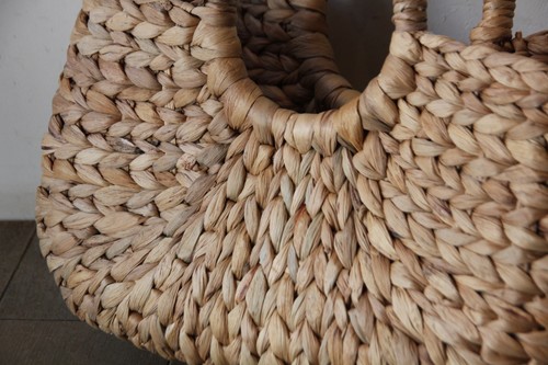 ウォーターヒヤシンスリングハンドルかごバッグ