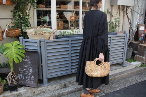 ウォーターヒヤシンスリングハンドルかごバッグ