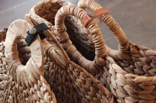 ウォーターヒヤシンスリングハンドルかごバッグ