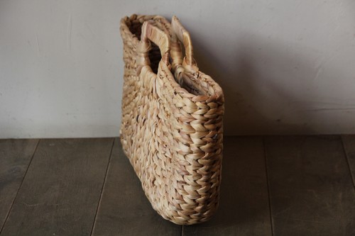 ウォーターヒヤシンススクエアハンドルかごバッグ