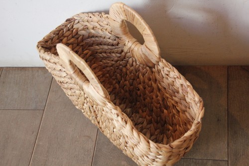 ウォーターヒヤシンスサークルハンドルかごバッグ