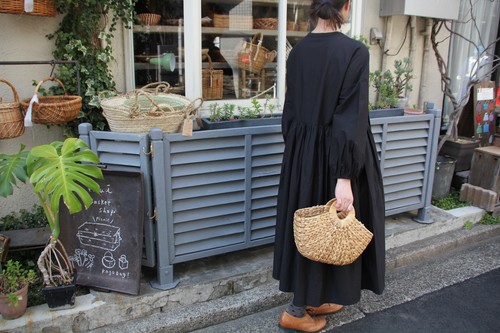 ウォーターヒヤシンスサークルハンドルかごバッグ