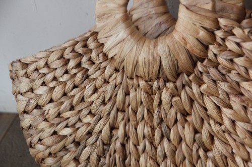 ウォーターヒヤシンスサークルハンドルかごバッグ