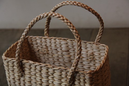 ウォーターヒヤシンスのスクエアかごバッグ