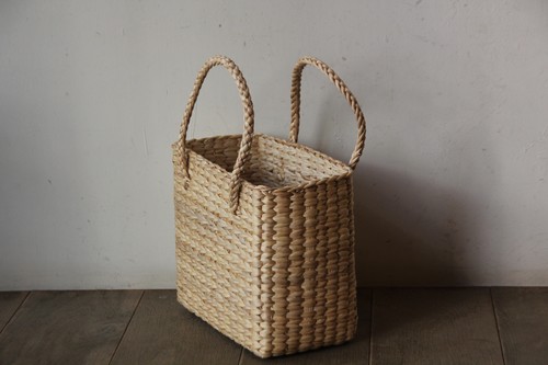 ウォーターヒヤシンスのスクエアかごバッグ